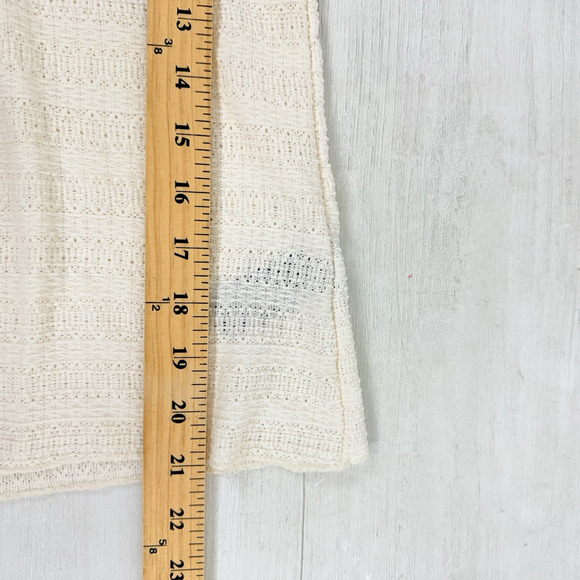 rag & bone Julia Scoop Neck Tee Women XS Ivory Sheer Pullover Stretch Minimalist - Picture 16 of 16